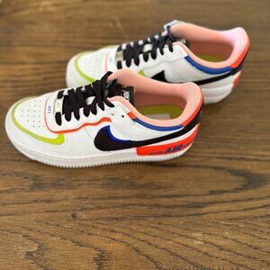 Nike AF1 Shadow White Black Racer Blue DV2186 100 Women’s Size 6.5